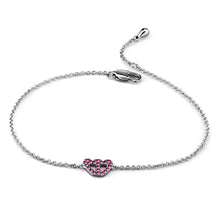 Load image into Gallery viewer, LO3229 - Rhodium Brass Bracelet with Top Grade Crystal  in Rose
