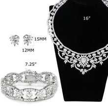 Load image into Gallery viewer, LO3291 - Rhodium Brass Jewelry Sets with AAA Grade CZ  in Clear