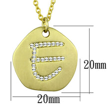 Load image into Gallery viewer, LO3481 - Gold Brass Chain Pendant with Top Grade Crystal  in Clear