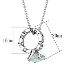 Load image into Gallery viewer, LO3494 - Rhodium Brass Pendant with AAA Grade CZ  in Clear
