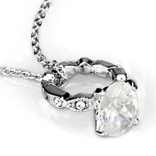 Load image into Gallery viewer, LO3494 - Rhodium Brass Pendant with AAA Grade CZ  in Clear