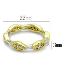 Load image into Gallery viewer, LO3552 - Gold Brass Ring with AAA Grade CZ  in Clear