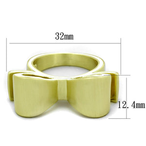LO3600 - Gold & Brush Brass Ring with Epoxy  in White