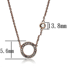 Load image into Gallery viewer, LO3846 - Rose Gold Brass Necklace with AAA Grade CZ  in Clear