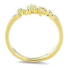 Load image into Gallery viewer, LO3965 - Flash Gold Brass Ring with Top Grade Crystal  in Clear