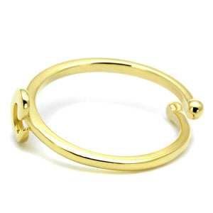 LO4008 - Flash Gold Brass Ring with No Stone