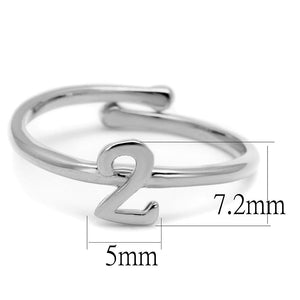 LO4009 - Rhodium Brass Ring with No Stone