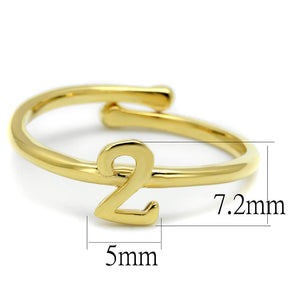LO4010 - Flash Gold Brass Ring with No Stone