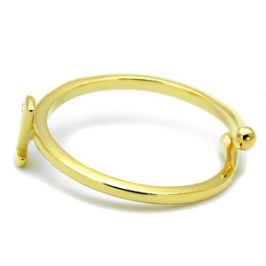 LO4020 - Flash Gold Brass Ring with No Stone