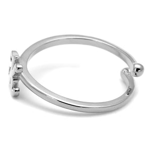 LO4023 - Rhodium Brass Ring with No Stone