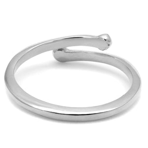 LO4039 - Rhodium Brass Ring with No Stone