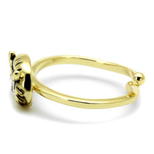 Load image into Gallery viewer, LO4050 - Flash Gold Brass Ring with Top Grade Crystal  in Clear