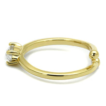 Load image into Gallery viewer, LO4067 - Flash Gold Brass Ring with AAA Grade CZ  in Clear