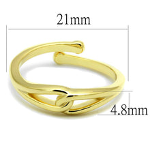 Load image into Gallery viewer, LO4081 Flash Gold Brass Ring with No Stone in No Stone