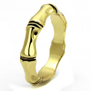 LO4099 - Gold Brass Ring with Epoxy  in Jet