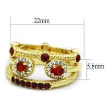 Load image into Gallery viewer, LO4116 - Gold Brass Ring with Top Grade Crystal  in Siam