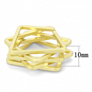 LO4236 - Matte Gold Brass Ring with No Stone