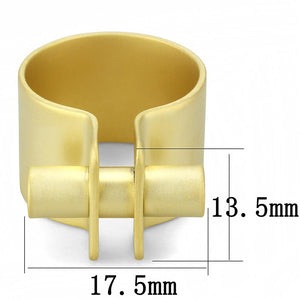 LO4241 - Matte Gold Brass Ring with No Stone