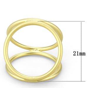 LO4247 - Matte Gold Brass Ring with No Stone