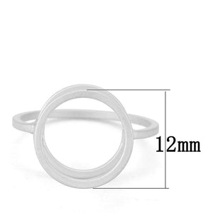 LO4250 - Matte Rhodium Brass Ring with No Stone