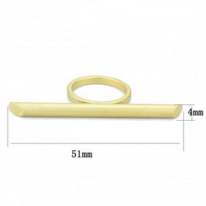 LO4261 - Matte Gold Brass Ring with No Stone
