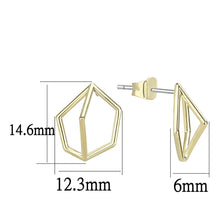 Load image into Gallery viewer, LO4266 Flash Gold Brass Earrings with No Stone in No Stone