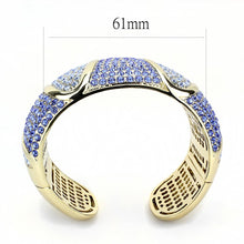 Load image into Gallery viewer, LO4276 - Gold Brass Bangle with Top Grade Crystal  in Multi Color