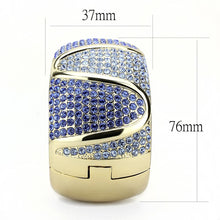 Load image into Gallery viewer, LO4276 - Gold Brass Bangle with Top Grade Crystal  in Multi Color