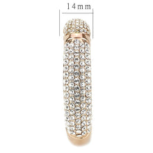 Load image into Gallery viewer, LO4290 - Flash Rose Gold Brass Bangle with Top Grade Crystal  in Clear