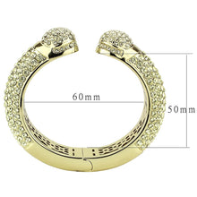 Load image into Gallery viewer, LO4295 - Flash Gold Brass Bangle with Top Grade Crystal  in Citrine Yellow