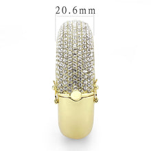 Load image into Gallery viewer, LO4301 - Flash Gold Brass Bangle with Top Grade Crystal  in Clear