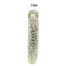 Load image into Gallery viewer, LO4311 - Flash Gold Brass Bangle with Top Grade Crystal  in Clear