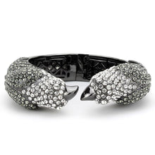 Load image into Gallery viewer, LO4333 - Ruthenium Brass Bangle with Top Grade Crystal  in Multi Color