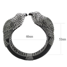 Load image into Gallery viewer, LO4333 - Ruthenium Brass Bangle with Top Grade Crystal  in Multi Color