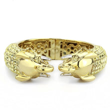 Load image into Gallery viewer, LO4334 - Gold+Rhodium Brass Bangle with Top Grade Crystal  in Citrine Yellow