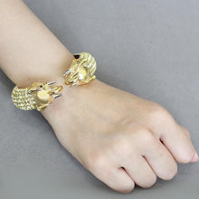 Load image into Gallery viewer, LO4334 - Gold+Rhodium Brass Bangle with Top Grade Crystal  in Citrine Yellow