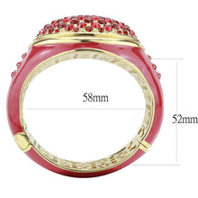 Load image into Gallery viewer, LO4351 - Gold Brass Bangle with Top Grade Crystal  in Multi Color