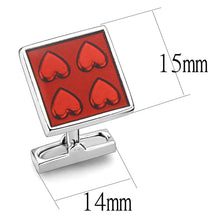 Load image into Gallery viewer, LO445 - Rhodium Brass Cufflink with No Stone