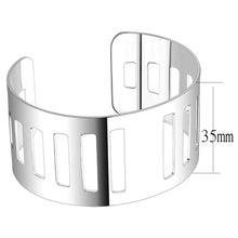 Load image into Gallery viewer, LO4658 - Matte Rhodium &amp; Rhodium Stainless Steel Bangle with No Stone