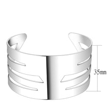 Load image into Gallery viewer, LO4659 - Matte Rhodium &amp; Rhodium Stainless Steel Bangle with No Stone