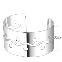 Load image into Gallery viewer, LO4660 - Matte Rhodium &amp; Rhodium Stainless Steel Bangle with No Stone