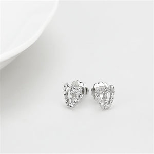 LO4673 - Rhodium Brass Earrings with Top Grade Crystal  in Clear