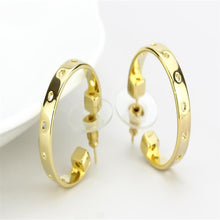 Load image into Gallery viewer, LO4681 - Gold Brass Earrings with No Stone