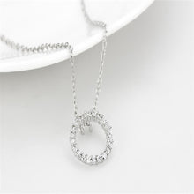 Load image into Gallery viewer, LO4691 - Rhodium Brass Chain Pendant with AAA Grade CZ  in Clear