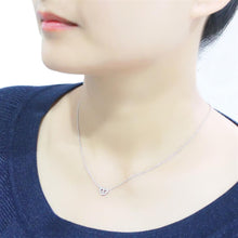 Load image into Gallery viewer, LO4694 - Rhodium Brass Necklace with Top Grade Crystal  in Clear