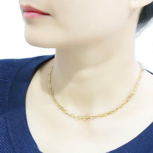 LO4696 Flash Gold Brass Necklace with No Stone in No Stone