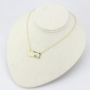 LO4699 - Flash Gold Brass Necklace with Top Grade Crystal  in Clear