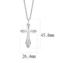 Load image into Gallery viewer, LO4710 - Imitation Rhodium Brass Chain Pendant with Top Grade Crystal  in Clear