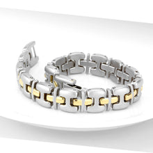 Load image into Gallery viewer, LO4739 - Gold+Rhodium White Metal Bracelet with No Stone