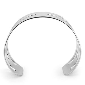 LO479 -  Stainless Steel Bangle with No Stone